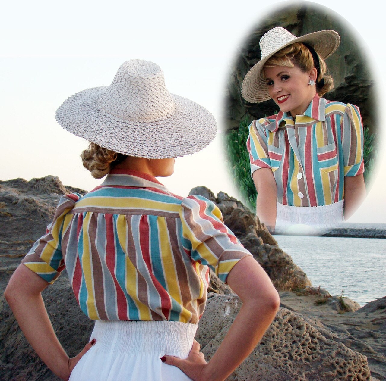 E-Pattern- Smooth Sailing 1930s Sports Togs Pattern- Bust 30"-40" or Bust 41"-53"