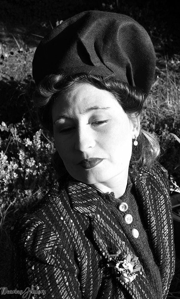 PRINTED PATTERN- 1940s Hat Wardrobe Pattern- Size 22" Head