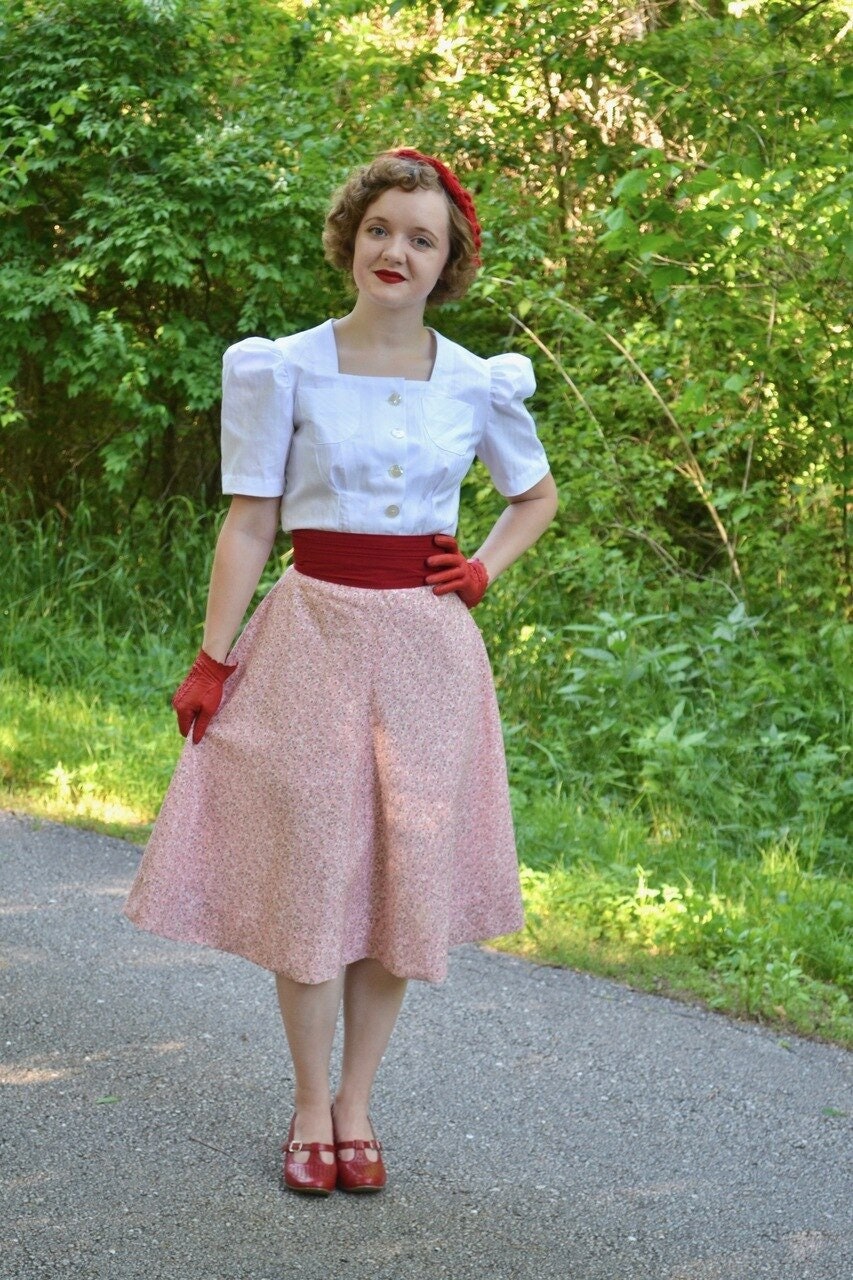 PRINTED PATTERN- Circa 1939 Blouse, Skirt, Shorts & Girdle Pattern- 30"-40" Bust