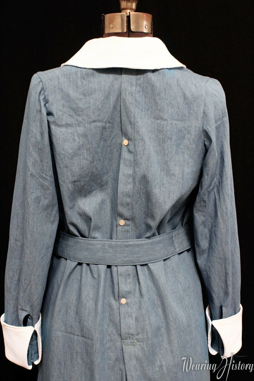 PRINTED PATTERN- 1910s WWI Era Canteen Uniform, Apron, & Cap- Wearing History