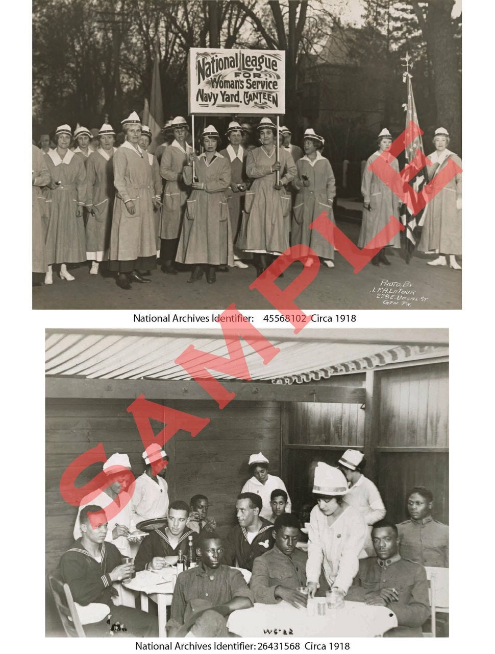 PRINTED PATTERN- 1910s WWI Era Canteen Uniform, Apron, & Cap- Wearing History