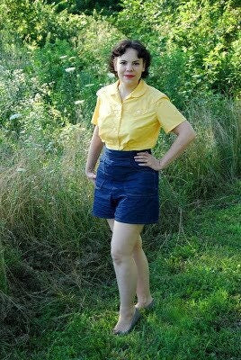 E-Pattern- WWII Homefront- 1940s Overalls, Playsuit, & Trousers Pattern- 30"-46" Bust