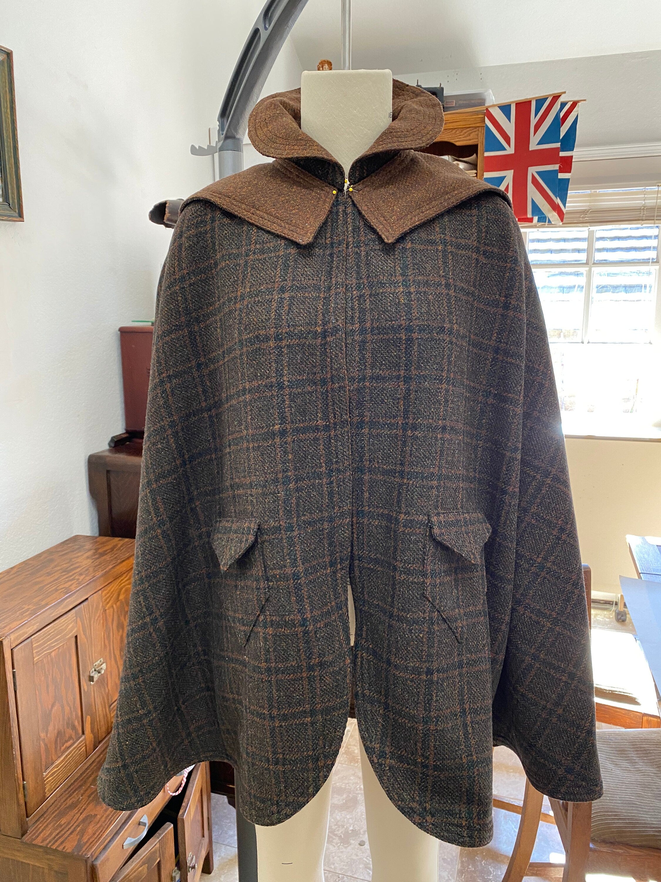 Victorian double 2024 cape coat