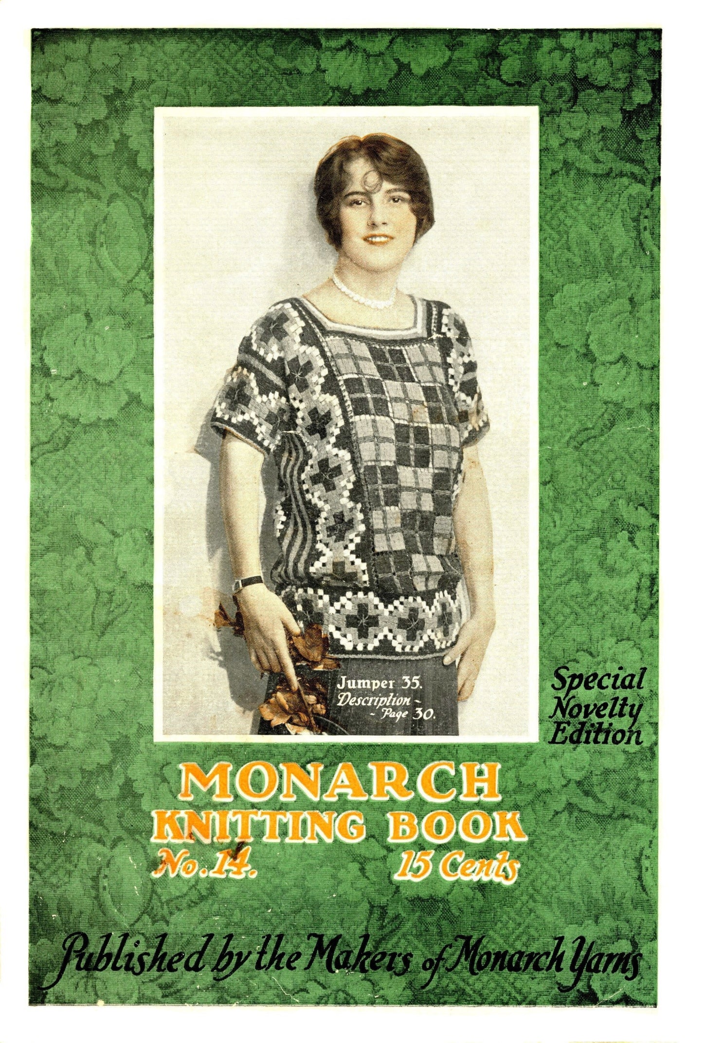 E-BOOK 1924 1920s Novelty Sweater Knitting Book- Monarch Yarns- Knitting Crochet- Ladies Sweaters & Wraps- 20s