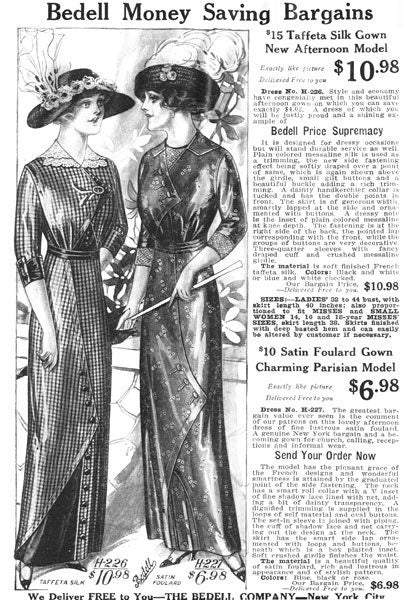 1910s Bedell Spring Sale E-Catalog- PDF Download Historical Fashion Costume
